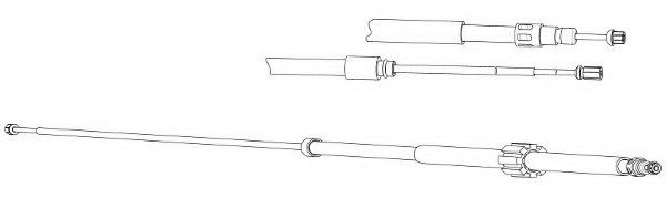 KAWE RT02285 Cable, parking brake